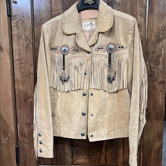 Scully Jackets & Blazers - Scully Tan Leather Fringe Jacket